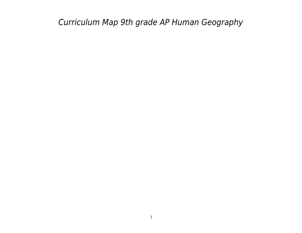 Curriculum Map Template