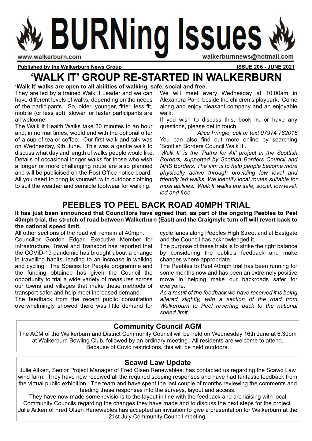 'Walk It' Group Re-Started in Walkerburn