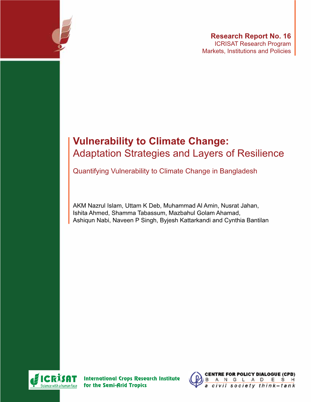 Vulnerability to Climate Change: Adaptation Strategies and Layers of Resilience