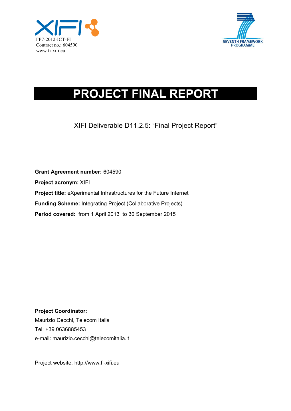 XIFI Final Report
