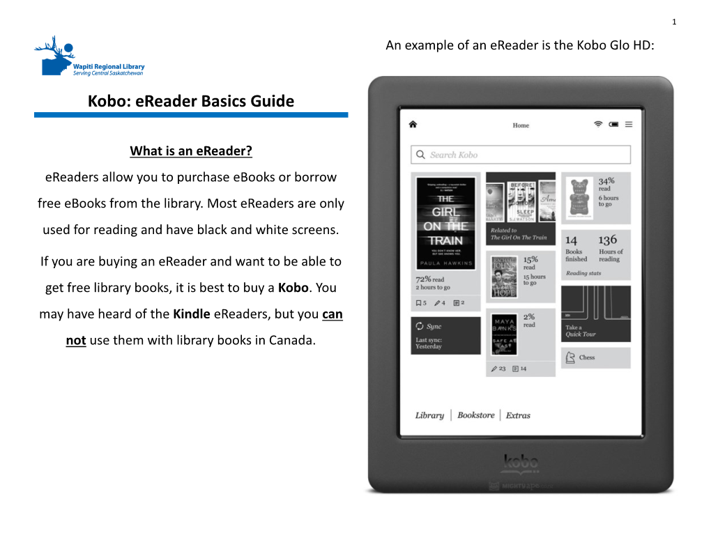 Kobo: Ereader Basics Guide