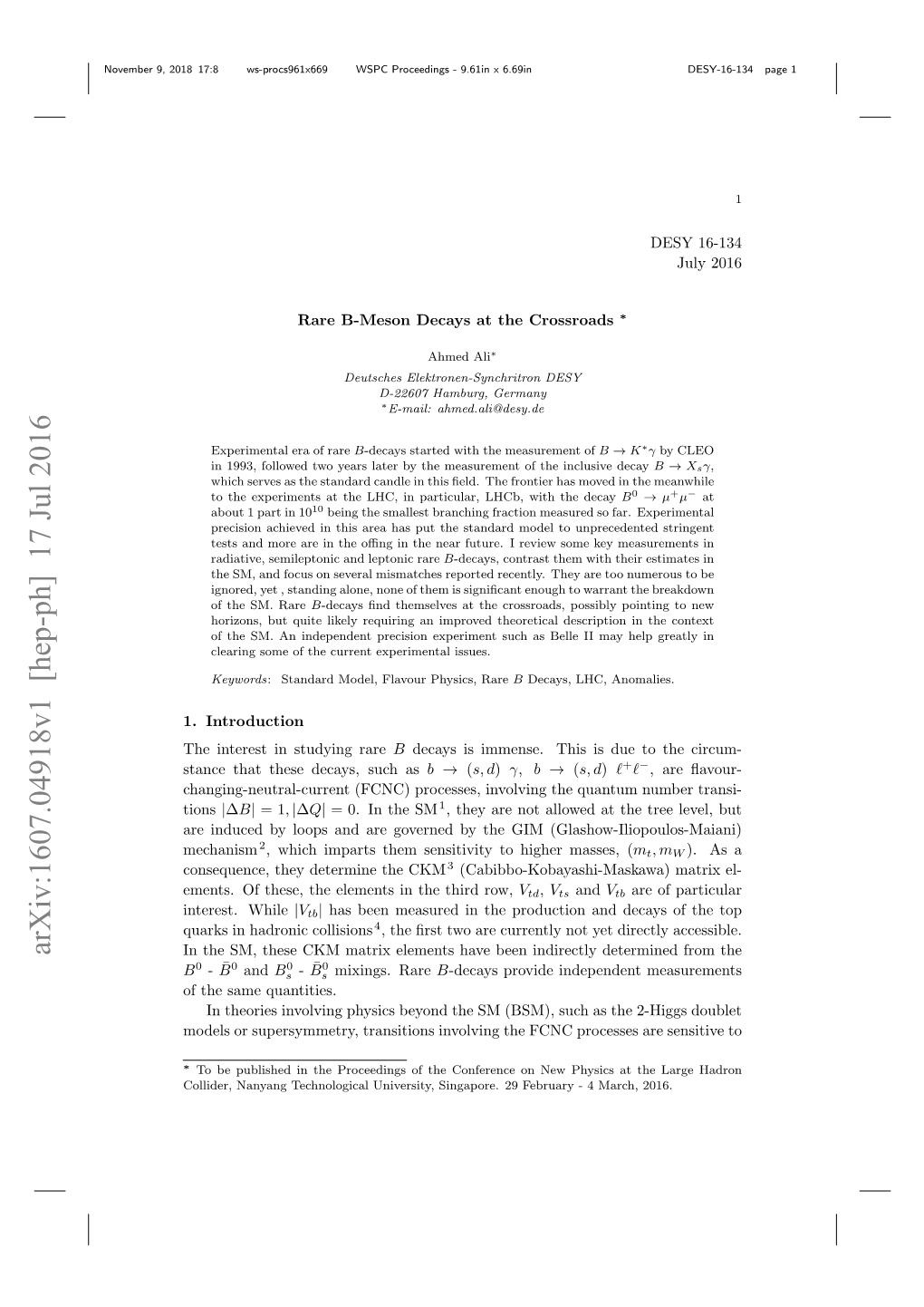 Rare B-Meson Decays at the Crossroads ∗