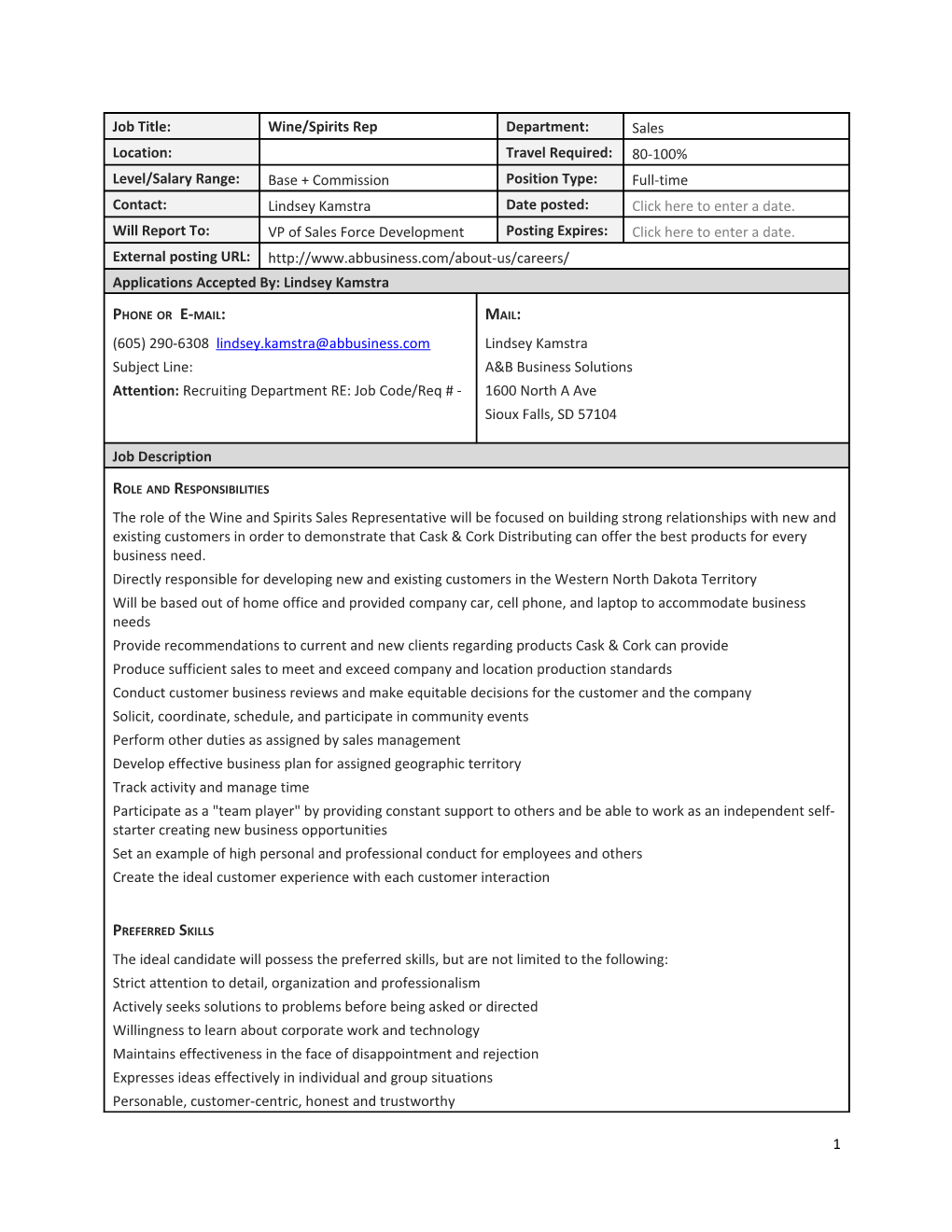 Job Description Form s10