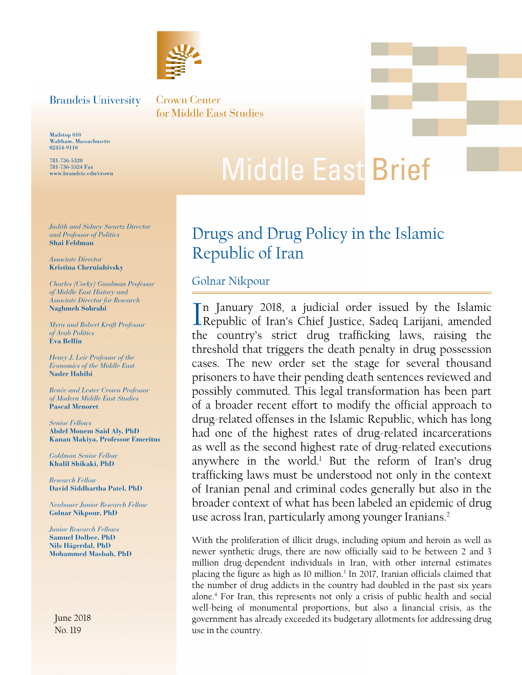 READ Middle East Brief 119 (PDF)