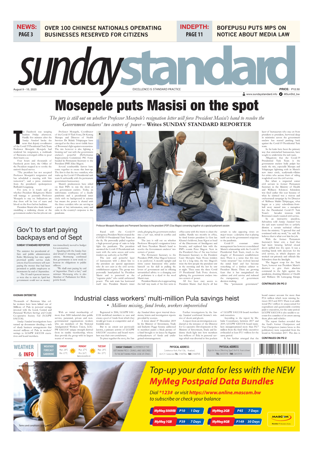 Mosepele Puts Masisi on the Spot