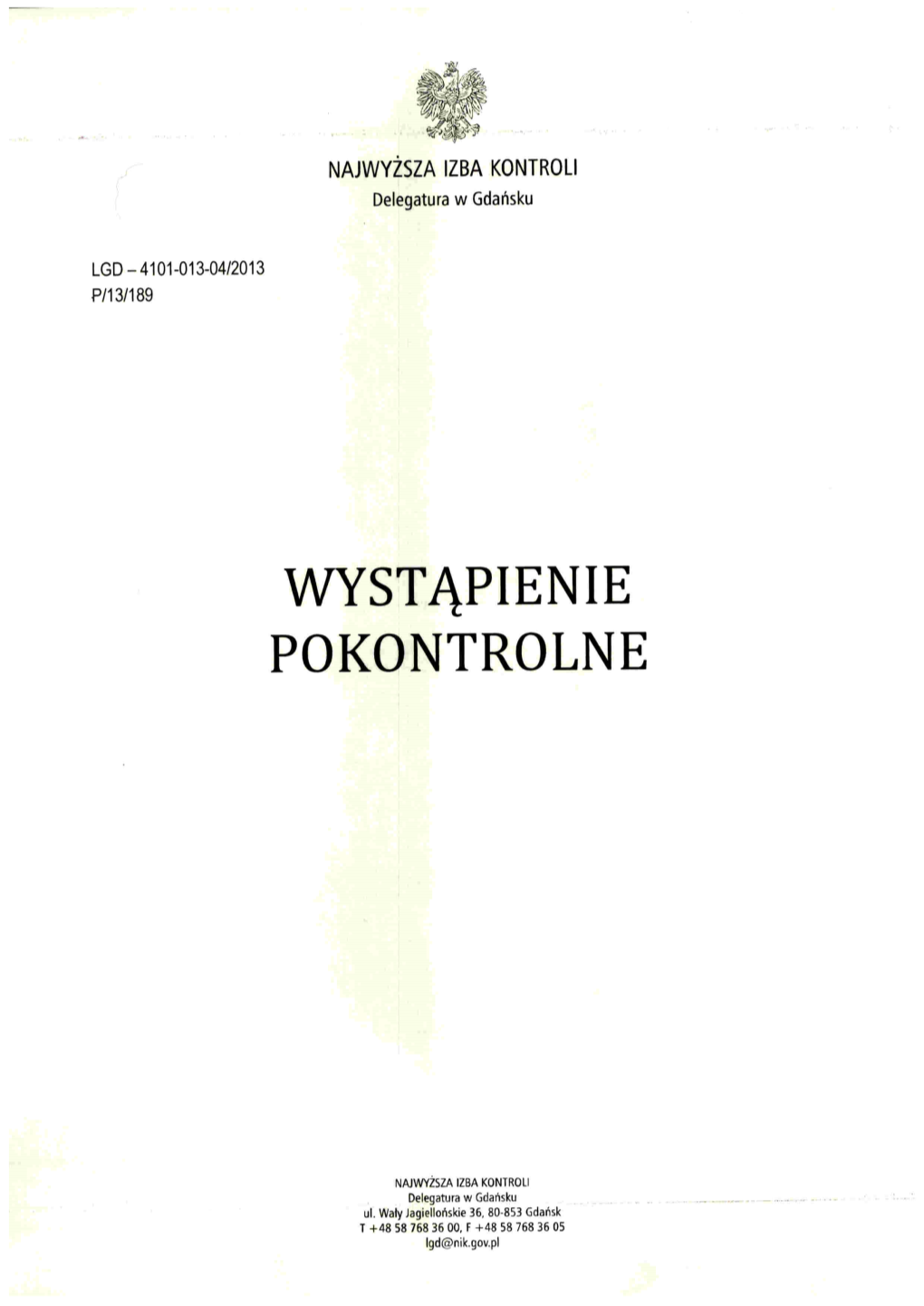 Wyst Ąpienie Pokontrolne