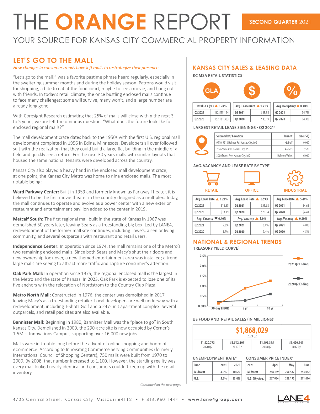 The Orange Report Second Quarter 2021 Your Source for Kansas City Commercial Property Information