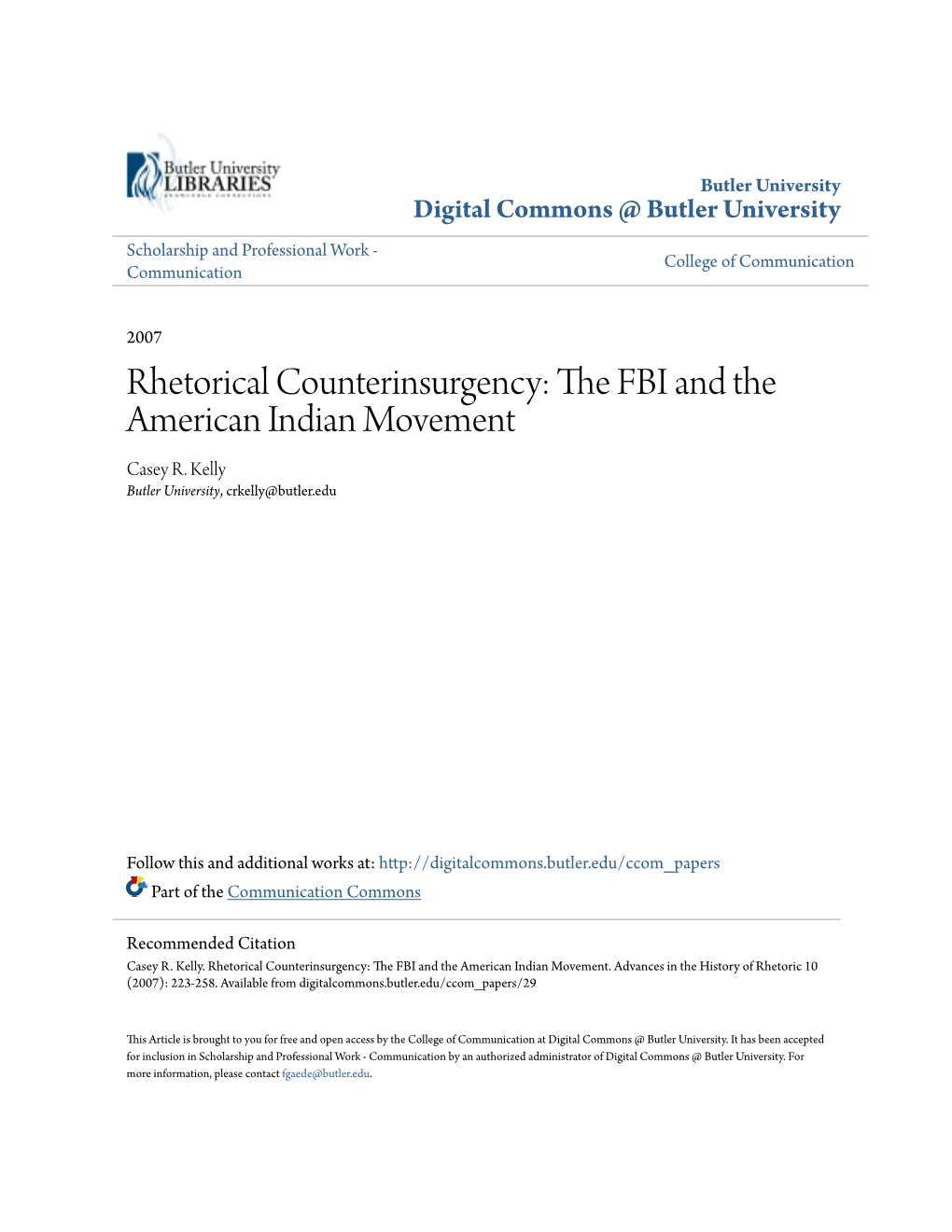 The FBI and the American Indian Movement