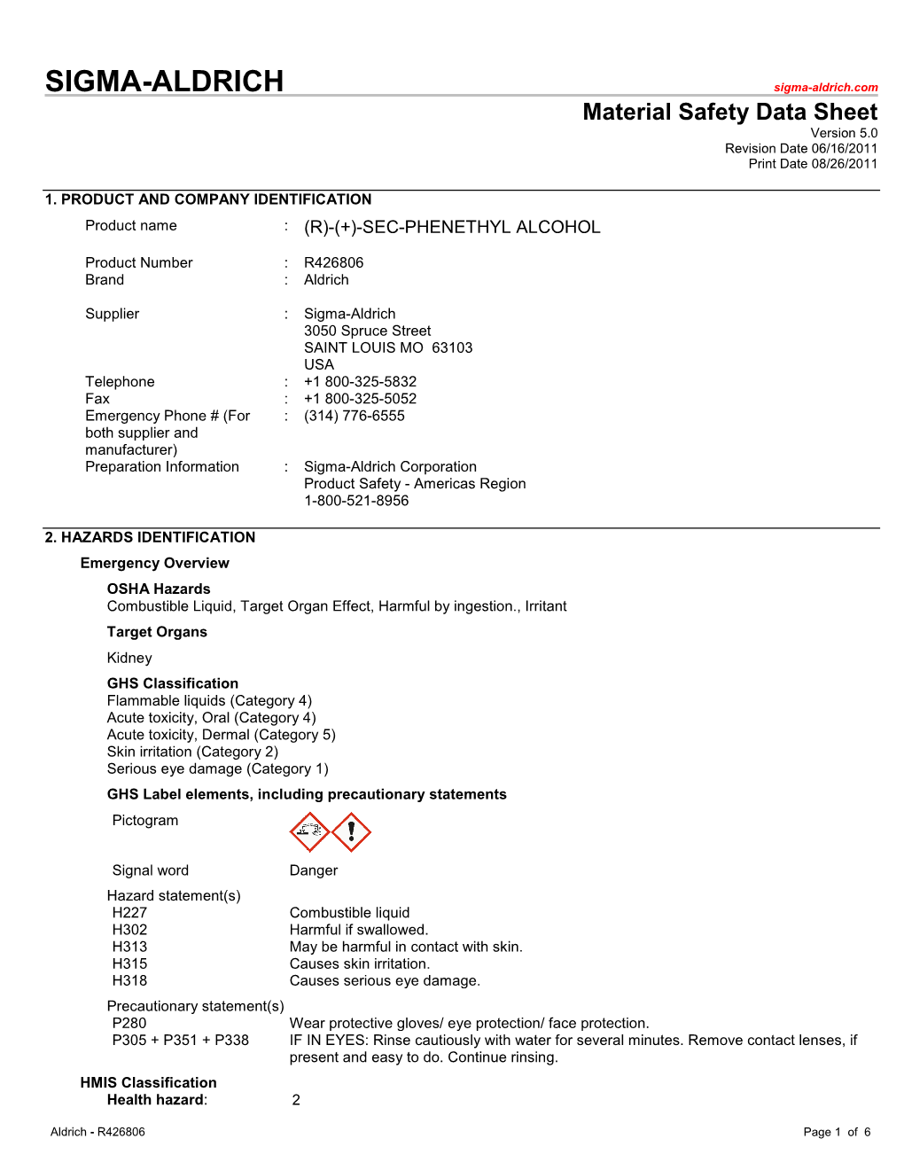 Phenethyl Alcohol Sec-.Pdf