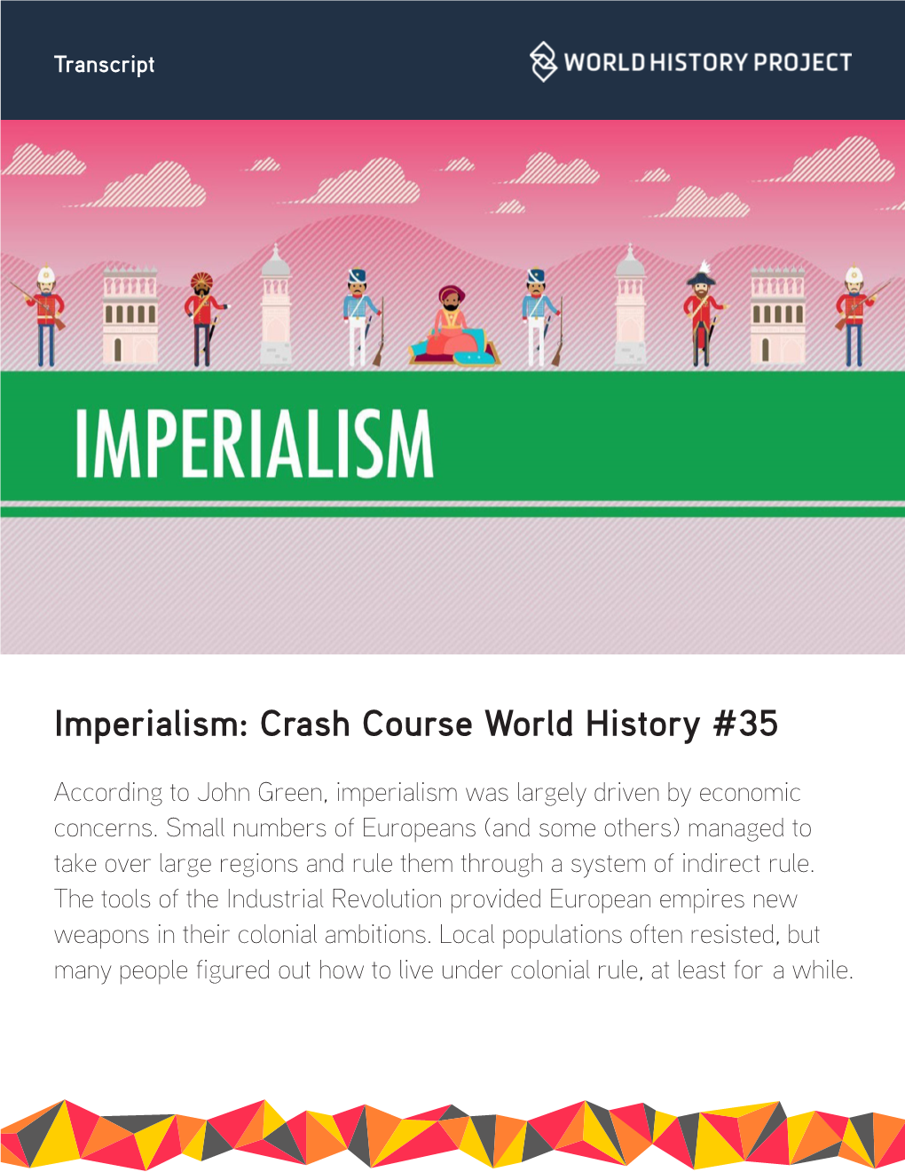 Imperialism: Crash Course World History #35