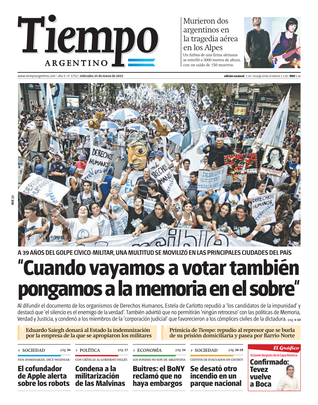 "Cuando Vayamos a Votar También Pongamos a La Memoria En El Sobre"