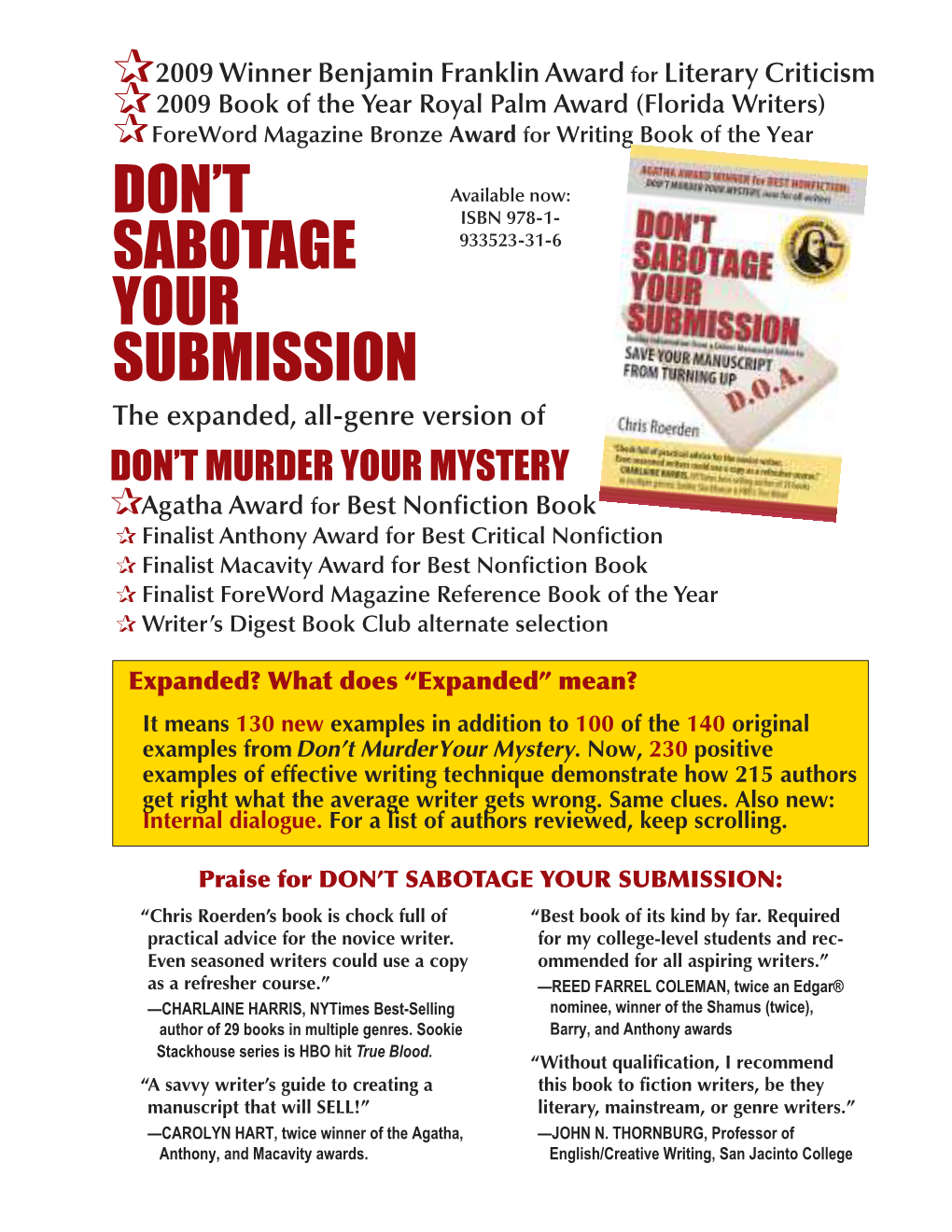 Don't Sabotage Your Submission