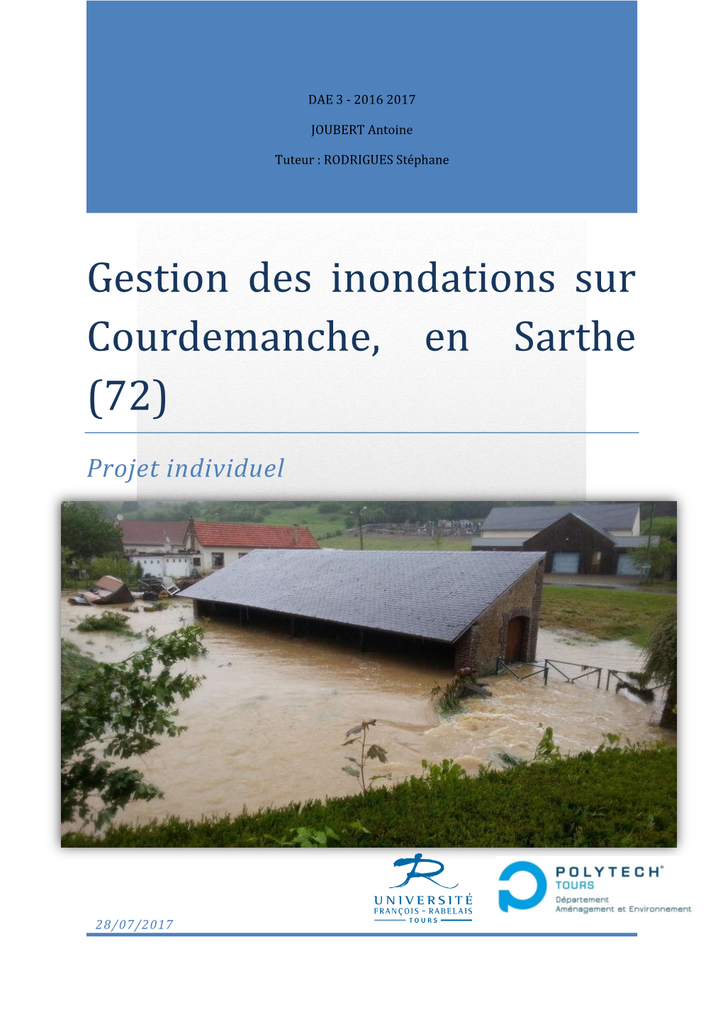 Gestion Des Inondations Sur Courdemanche, En Sarthe (72)