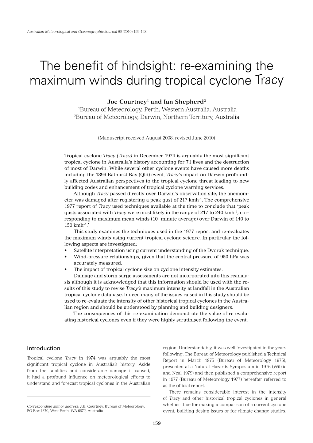 Re-Examining the Maximum Winds During Tropical Cyclone Tracy