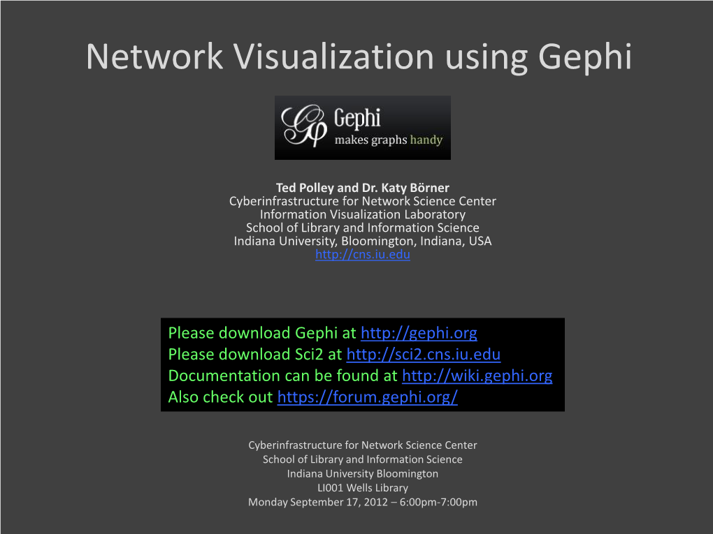 Network Visualization Using Gephi