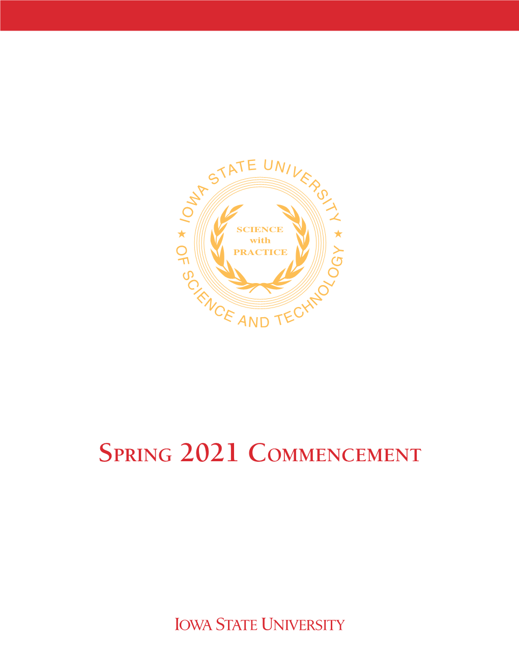 Iowa State Spring 2021 Commencement Program