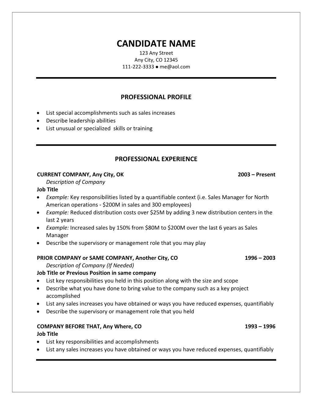 New Resume Template