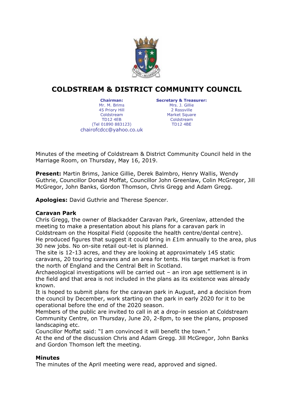 Coldstream & District Community Council