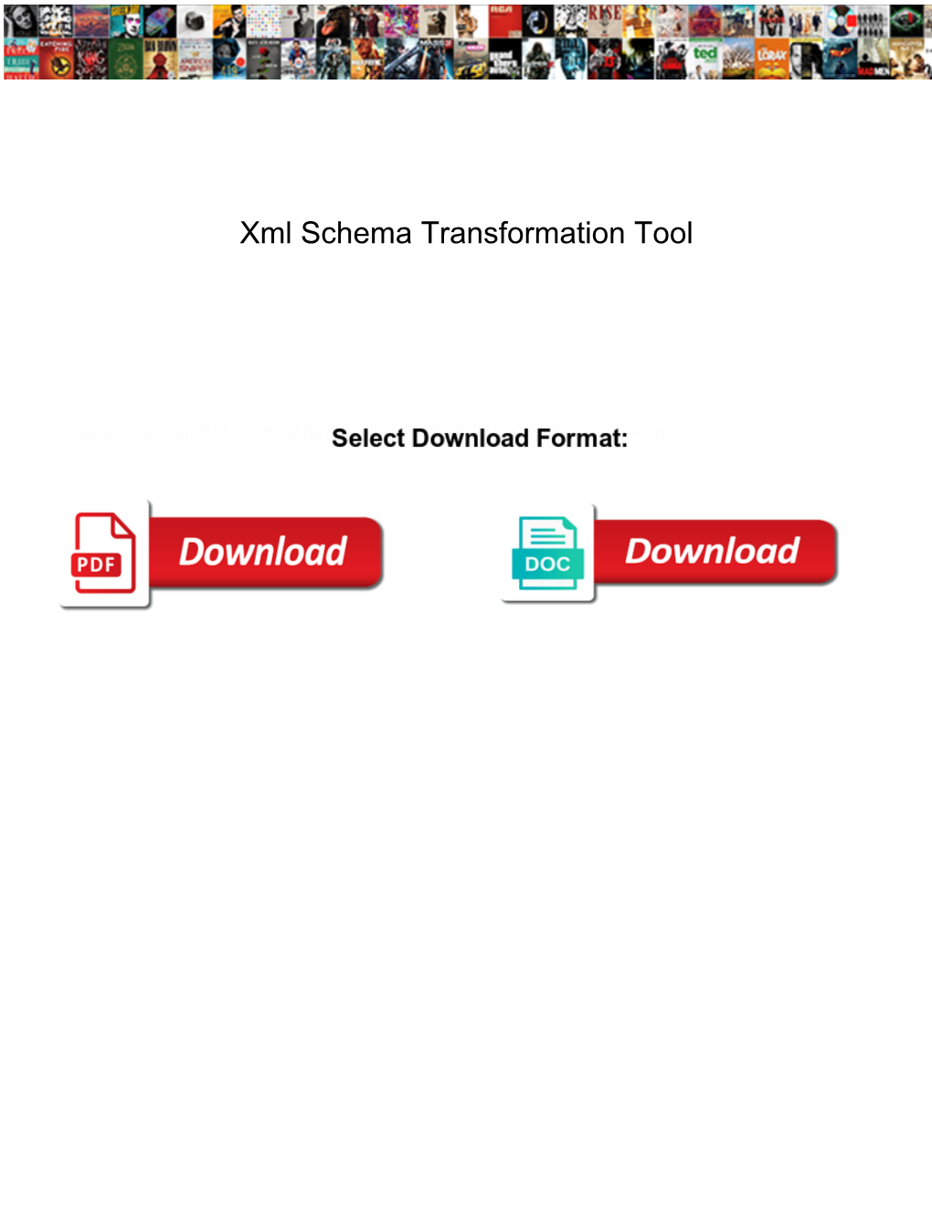 Xml Schema Transformation Tool