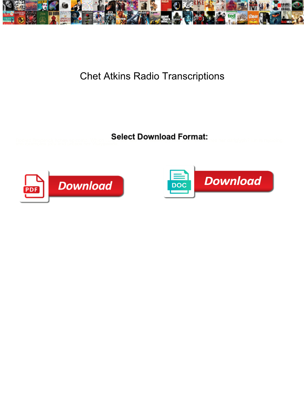 Chet Atkins Radio Transcriptions