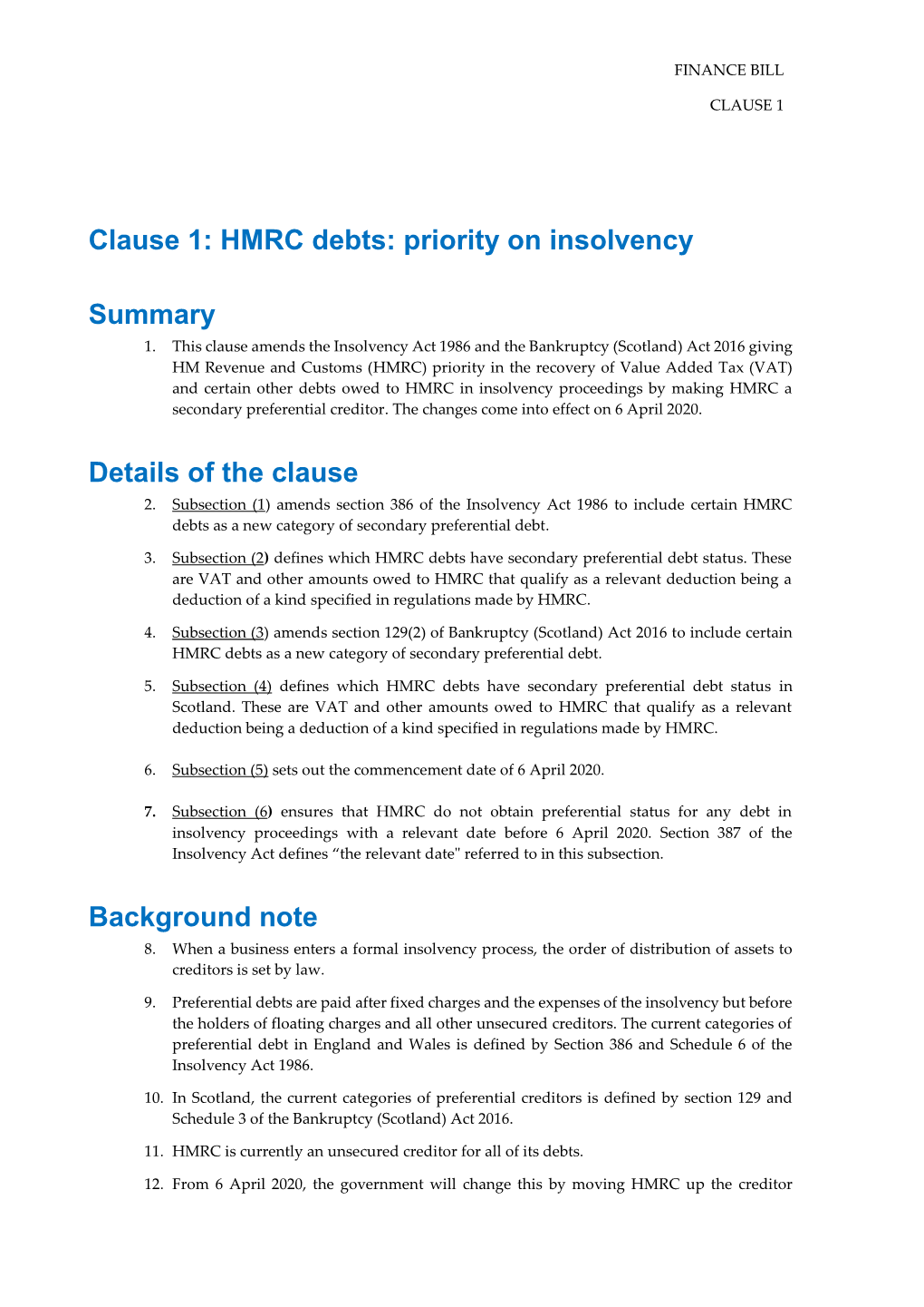 Changes to Protect Tax in Insolvency Cases