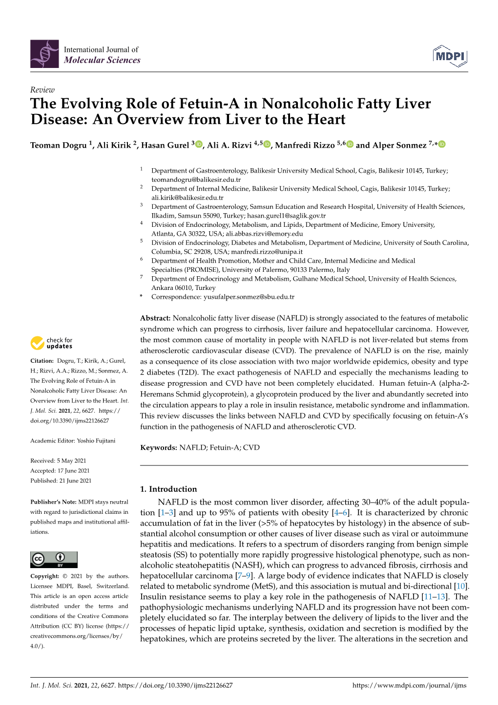 The Evolving Role of Fetuin-A in Nonalcoholic Fatty Liver Disease: an Overview from Liver to the Heart