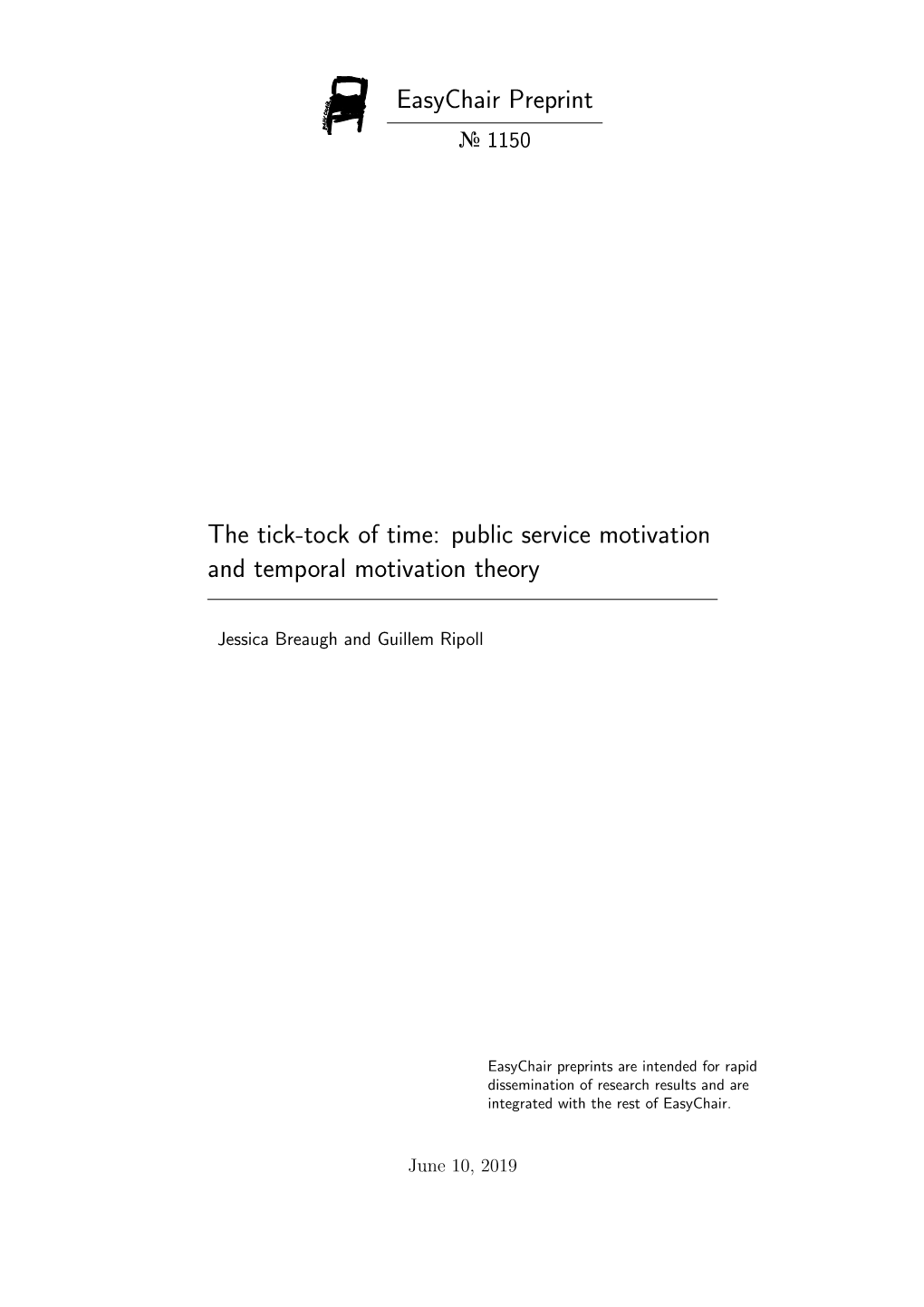 Public Service Motivation and Temporal Motivation Theory