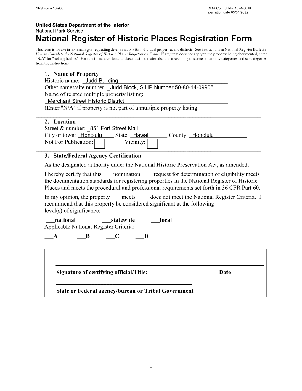 National Register of Historic Places Registration Form