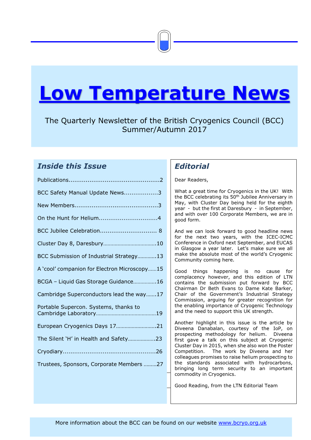 Low Temperature News