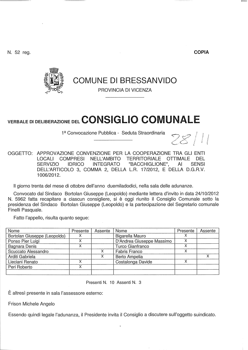 Comune Di Bressanvido Provincia Di Vicenza
