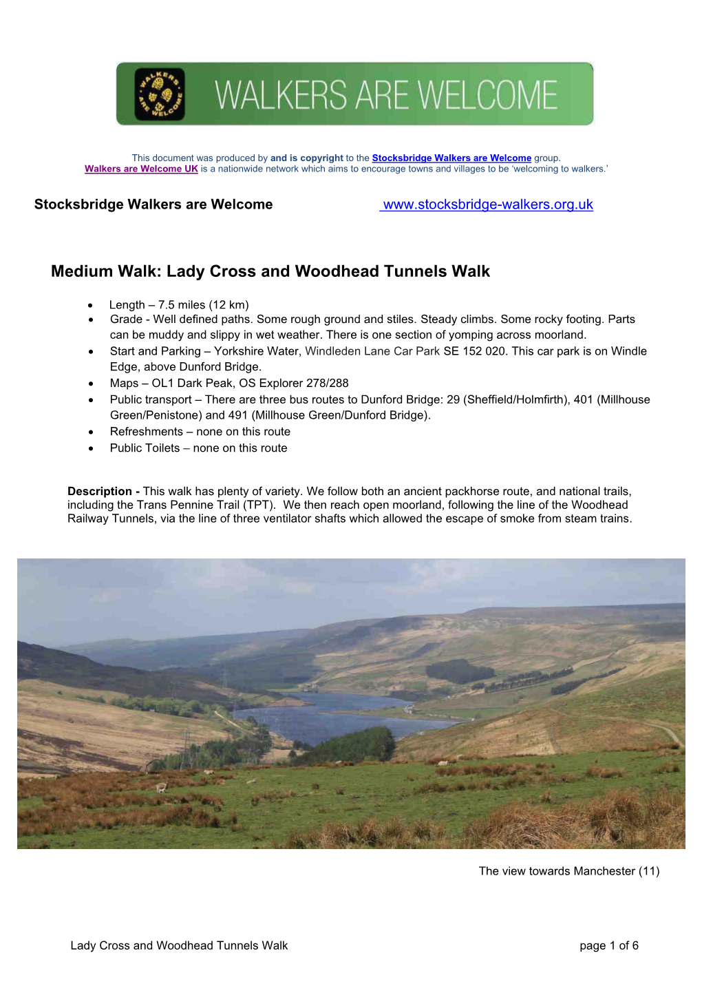 Lady Cross and Woodhead Tunnels Walk