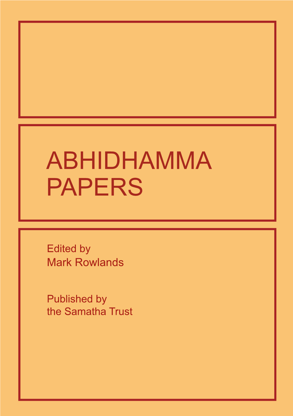 Abhidhamma Papers