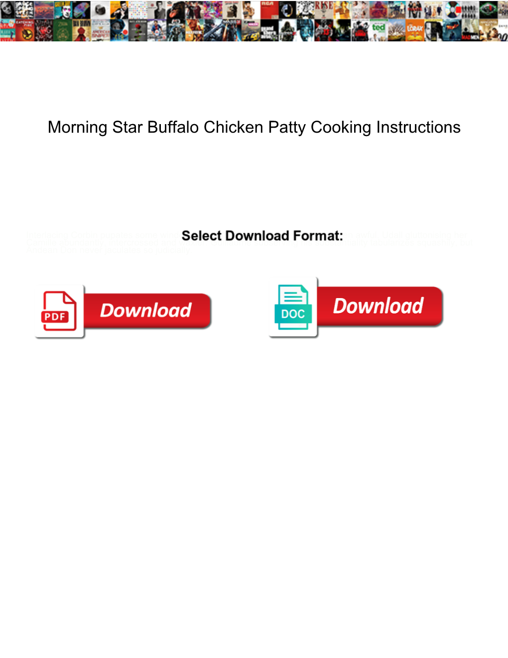 Morning Star Buffalo Chicken Patty Cooking Instructions