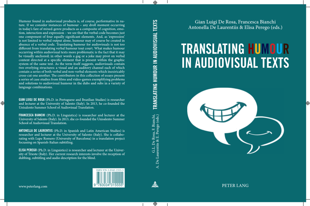 Translating Humour in Audiovisual Texts