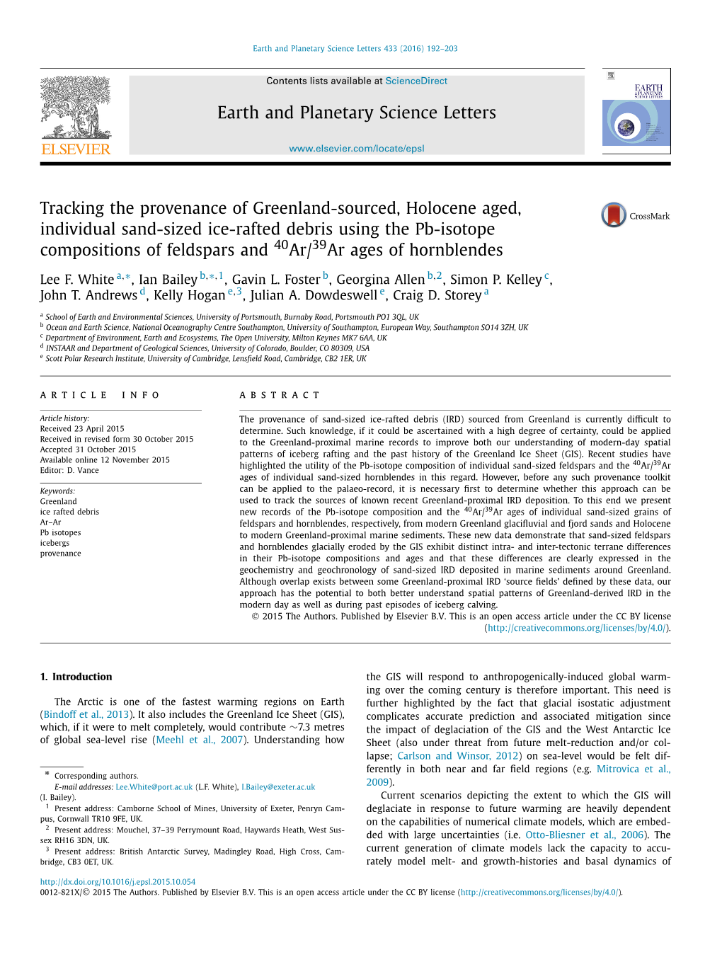 Tracking the Provenance of Greenland-Sourced, Holocene Aged