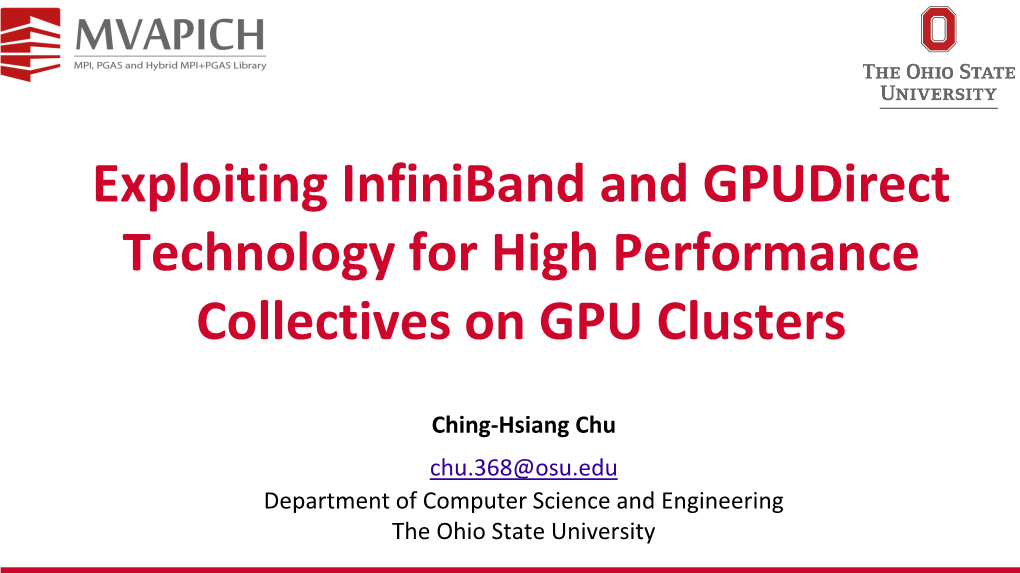 Exploiting Infiniband and Gpudirect Technology for High Performance Collectives on GPU Clusters