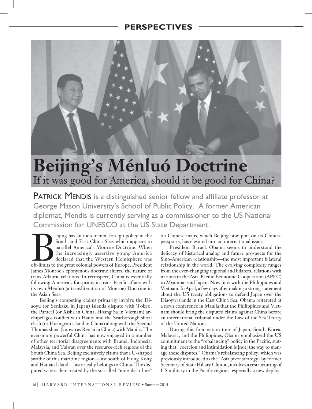 Beijing's Ménluó Doctrine