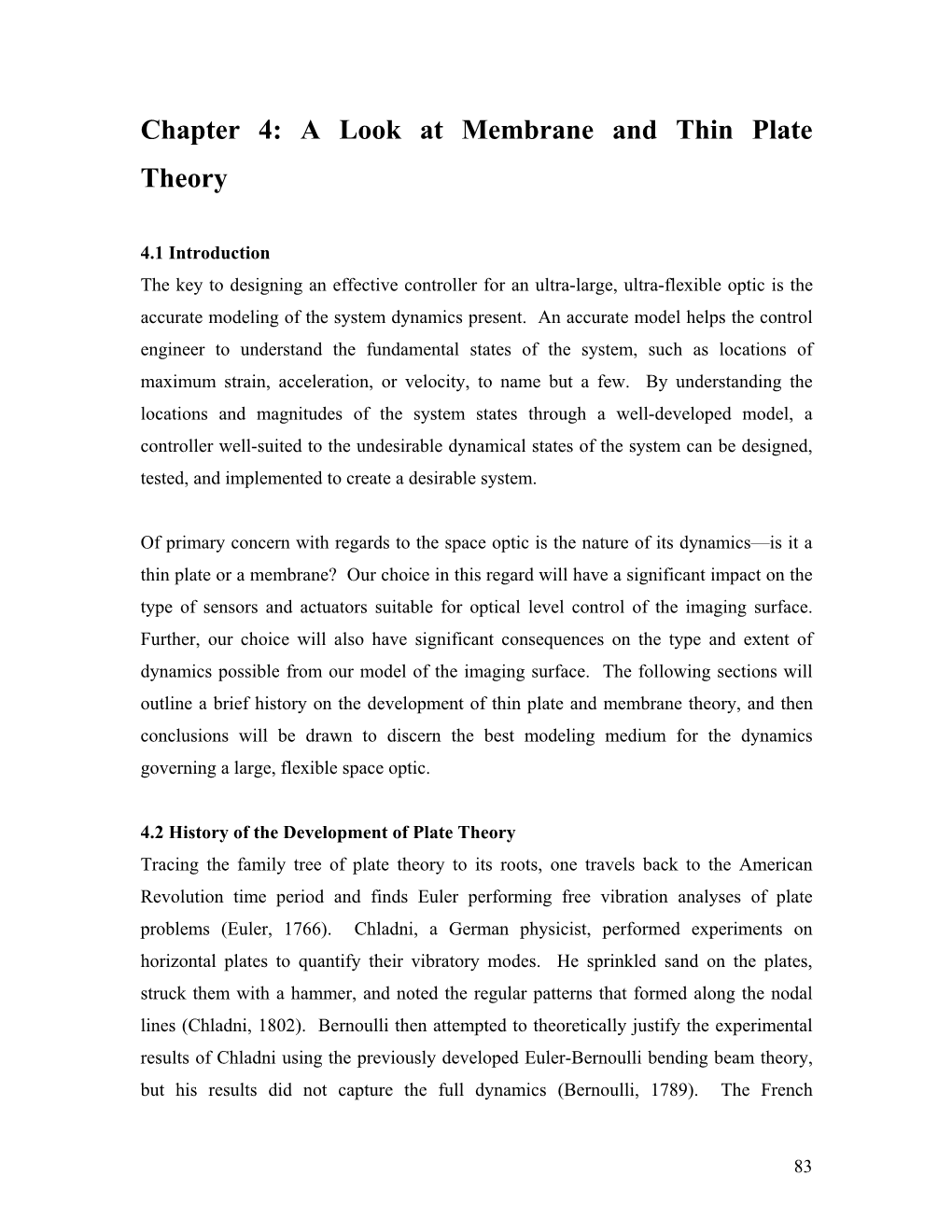 Chapter 4: a Look at Membrane and Thin Plate Theory