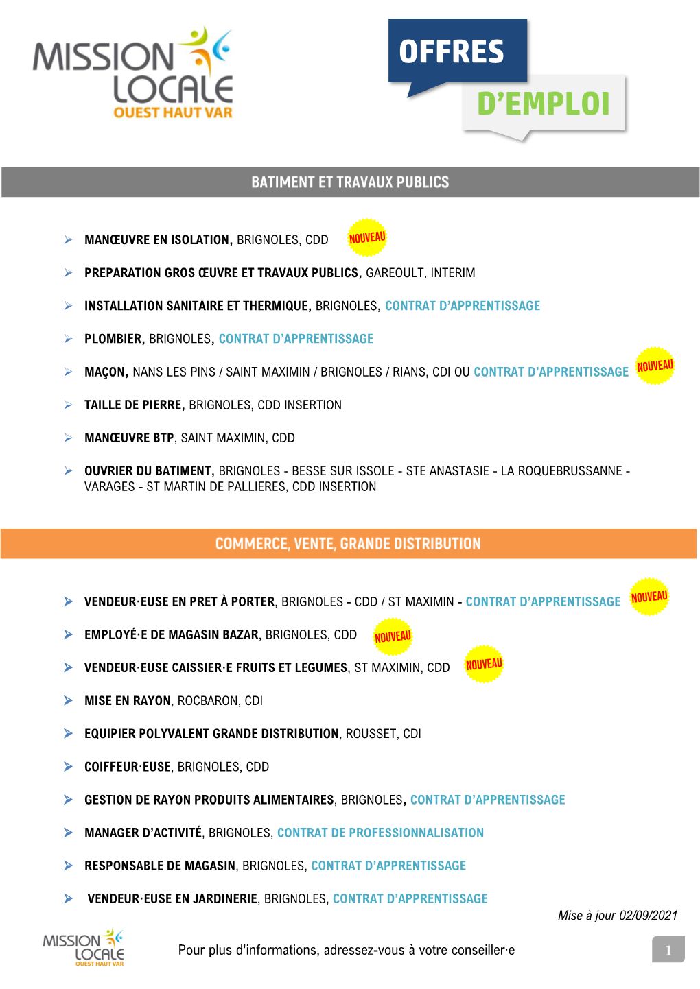 Offres D'emploi Mission Locale