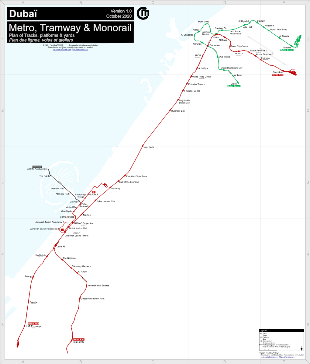 Plan of Tracks, Platforms & Yards Plan Des Lignes, Voies Et