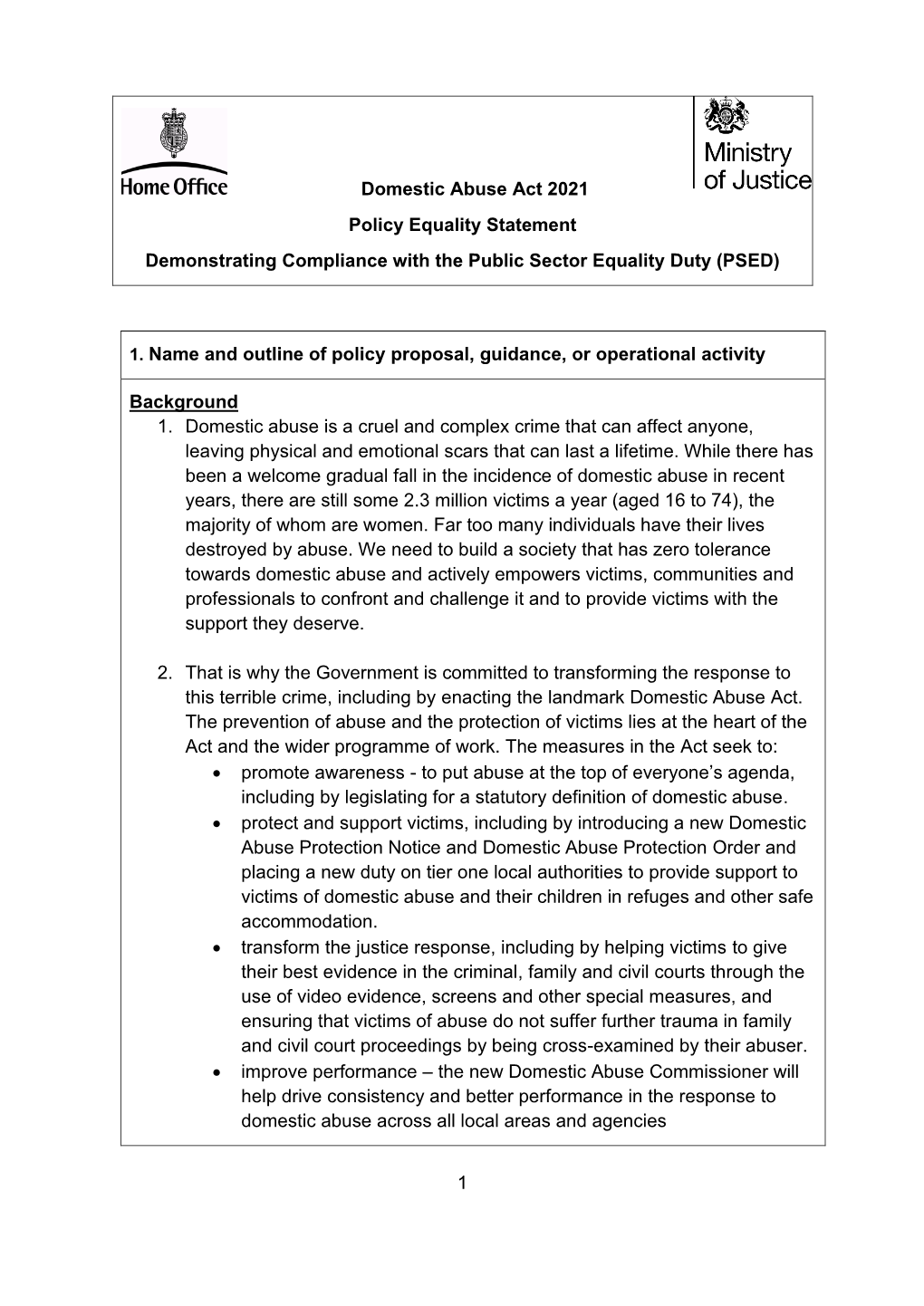 Policy Equality Statement