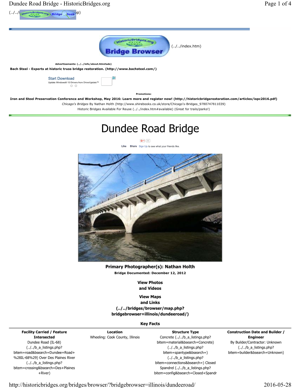 Dundee Road Bridge - Historicbridges.Org Page 1 of 4