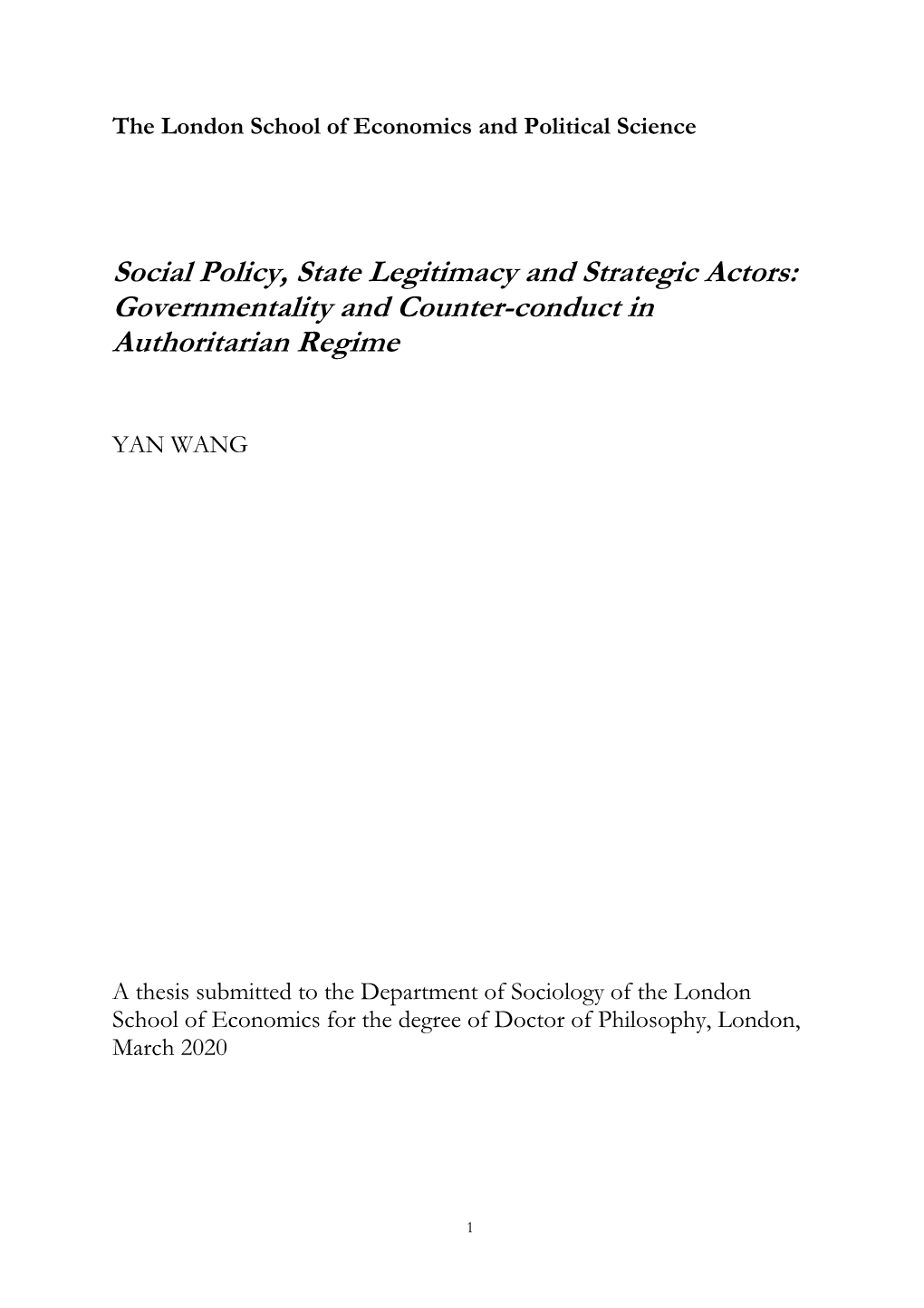 Governmentality and Counter-Conduct in Authoritarian Regime