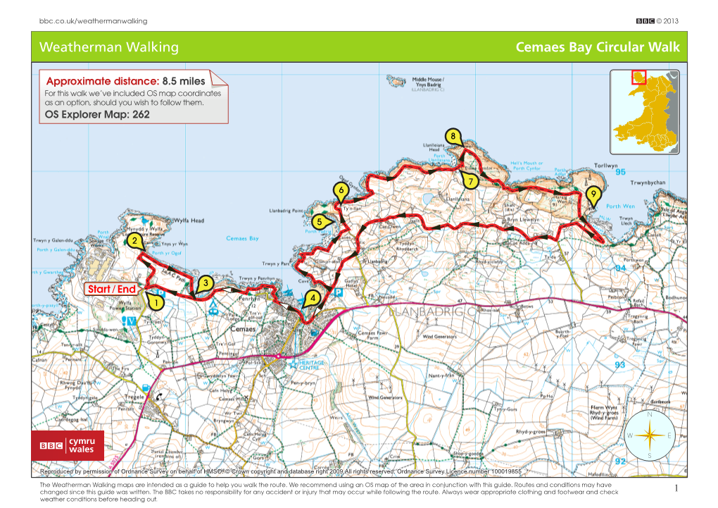 Weatherman Walking Cemaes Bay Circular Walk