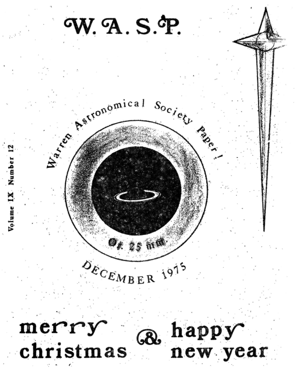 December 1975 Configurations of Sun, Moon, and Planets