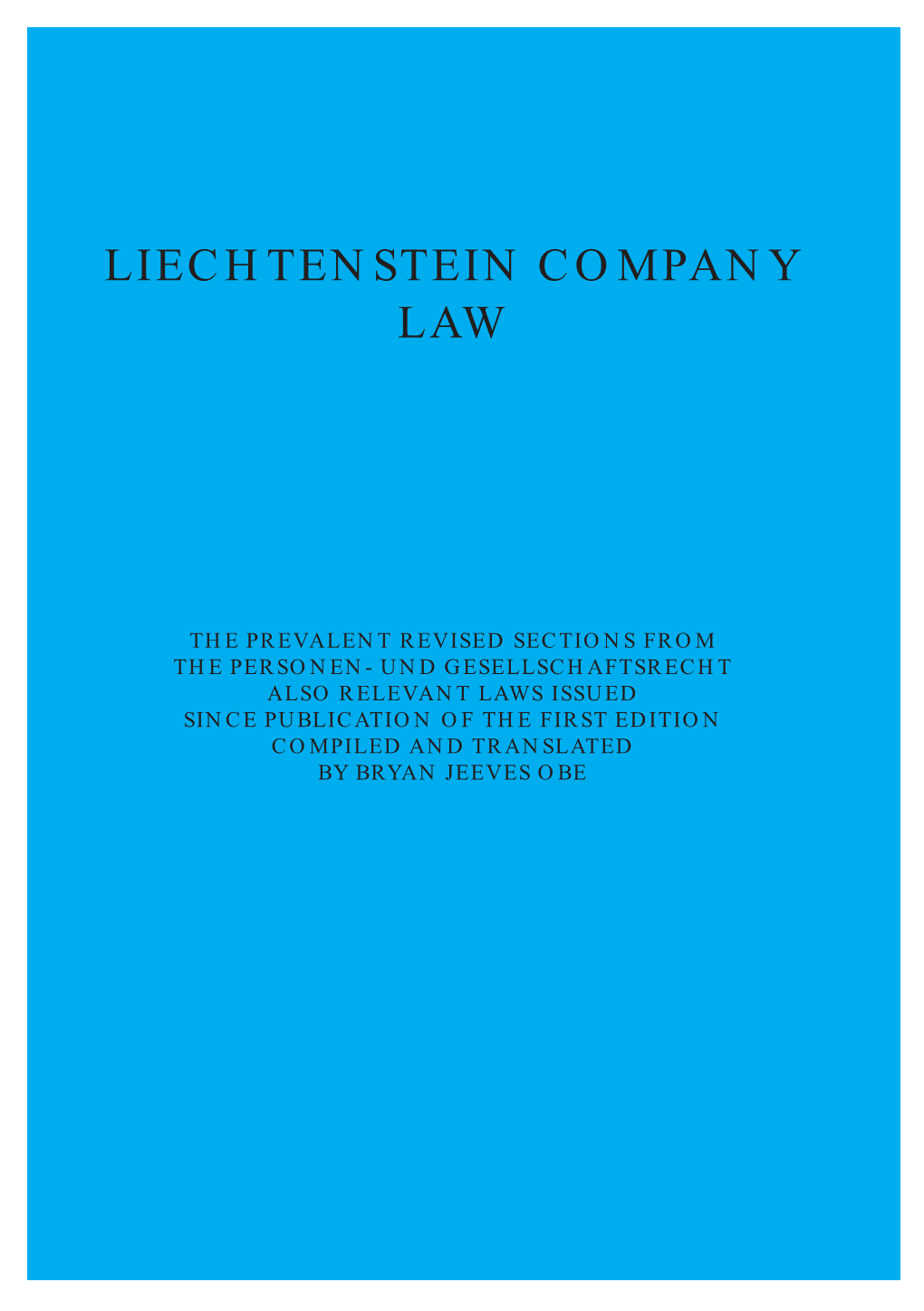 Liechtenstein Company Law