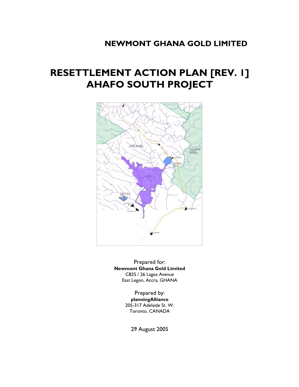 Resettlement Action Plan [Rev. 1] Ahafo South Project