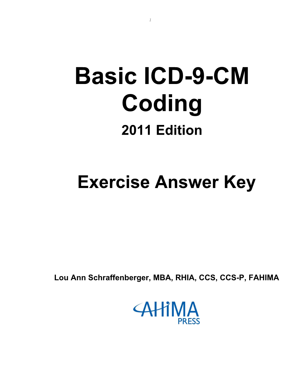 Basic ICD-9-CM Coding