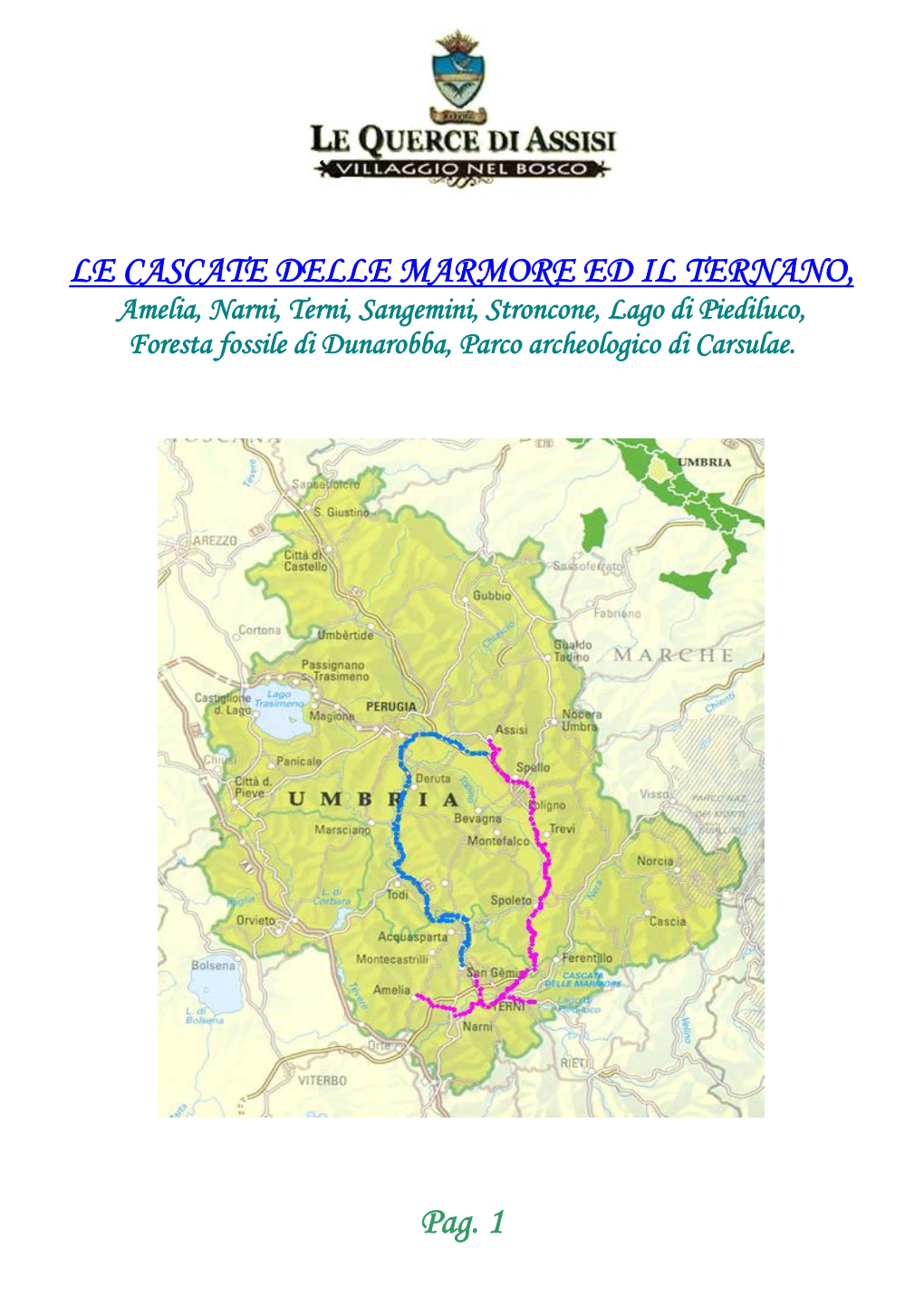 LE CASCATE DELLE MARMORE ED IL TERNANO, Pag. 1