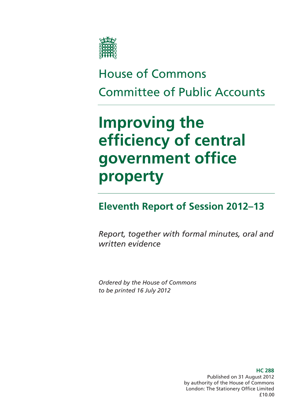 Improving the Efficiency of Central Government Office Property